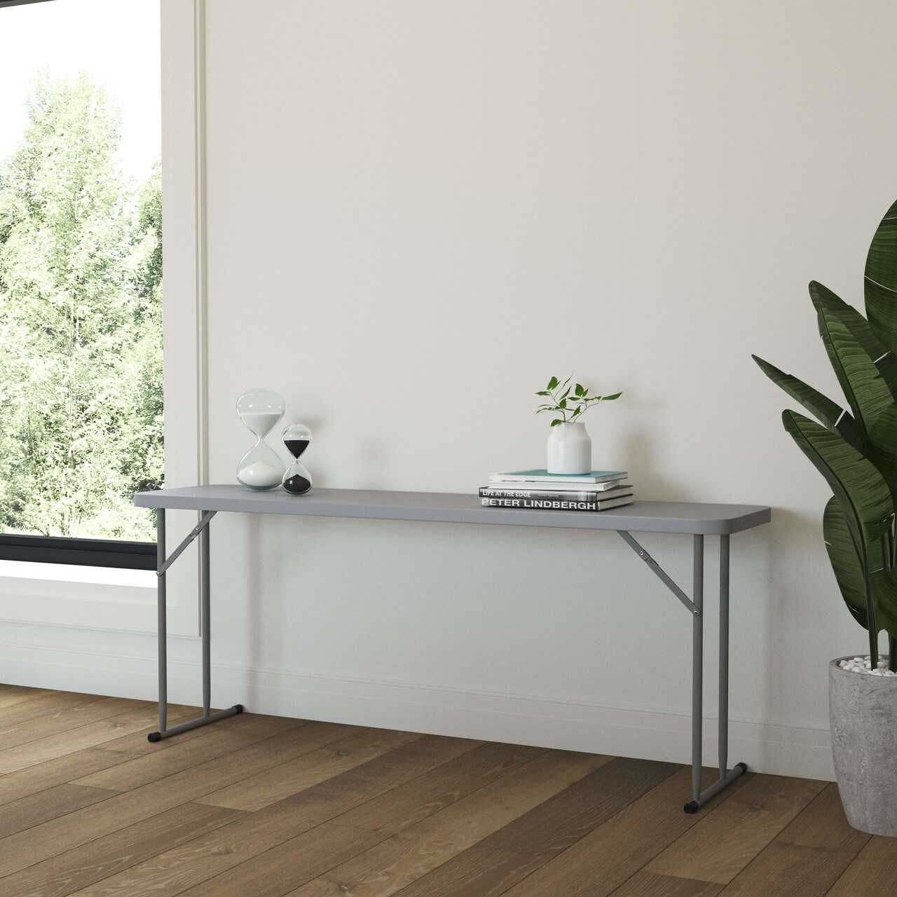 Emma and Oliver 70.8 Inch Plastic Folding Training Table